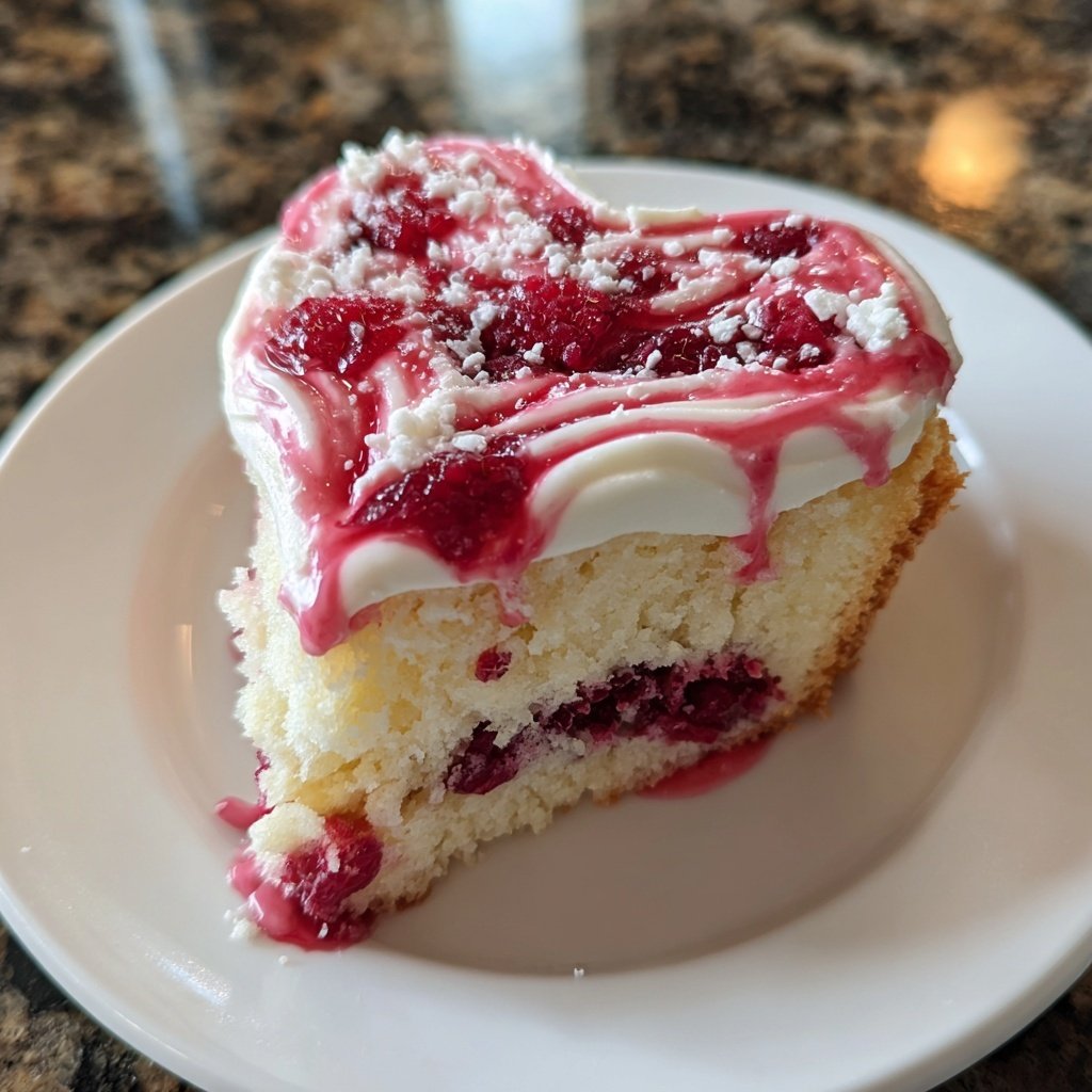 Mini Heart Cake with Raspberry Cream