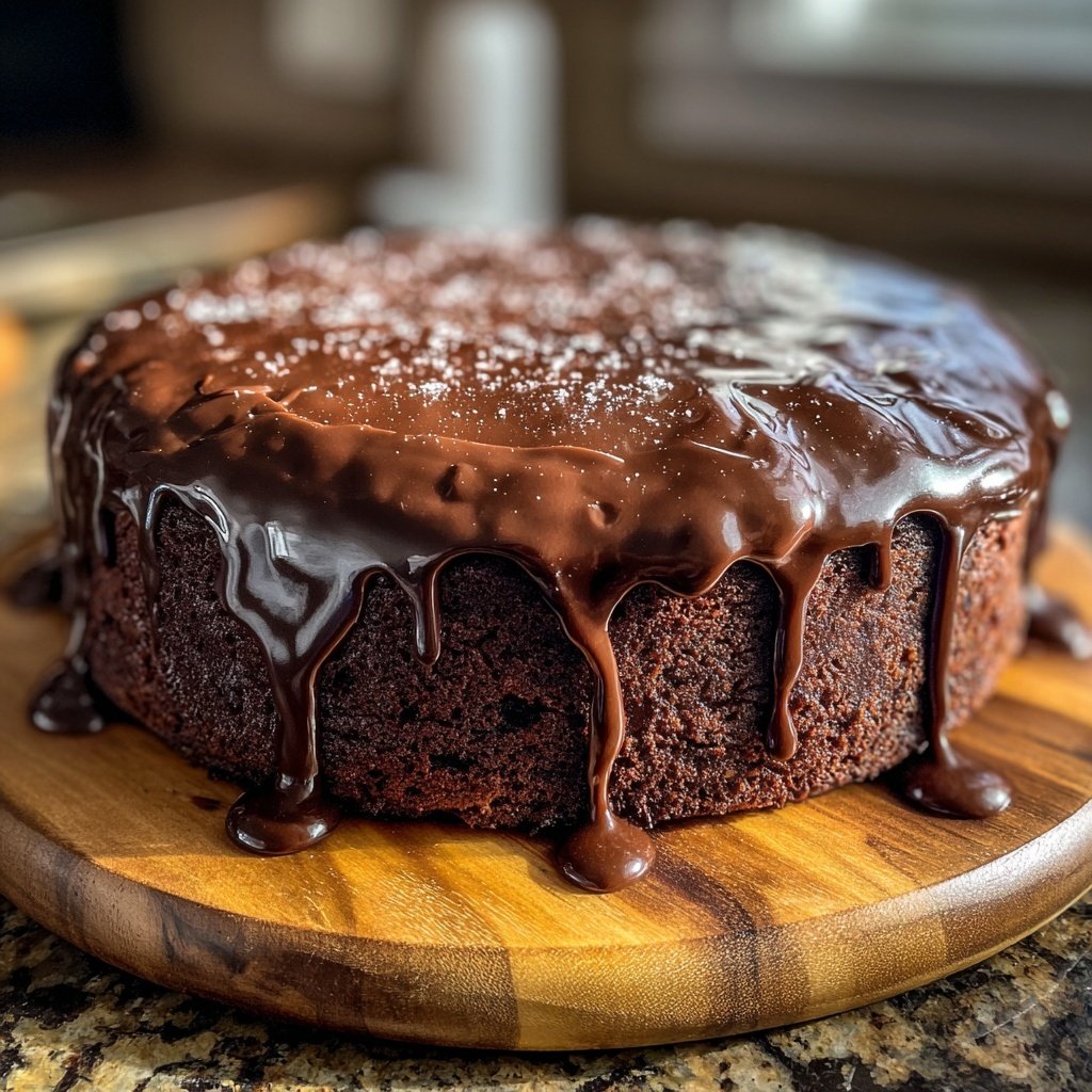 Dark Chocolate Fudge Cake