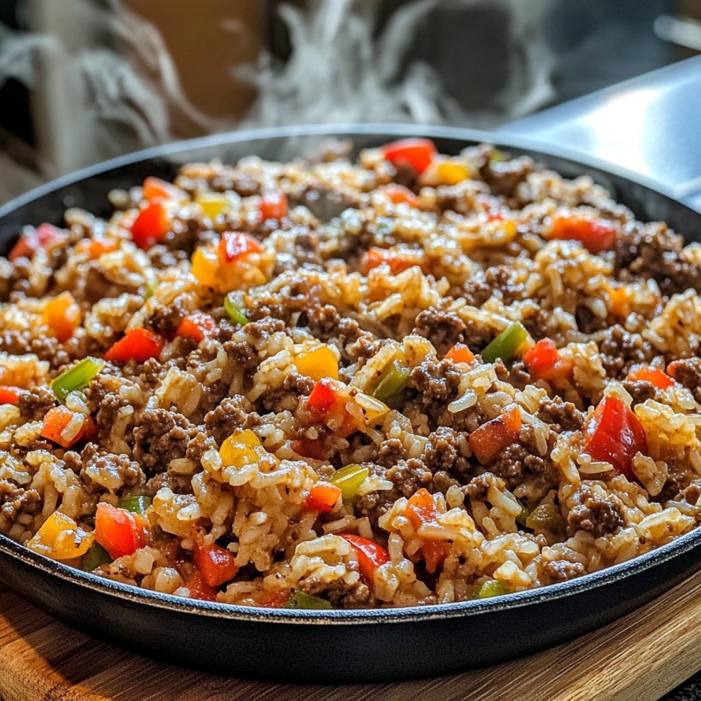 Ground Beef and Rice Skillet
