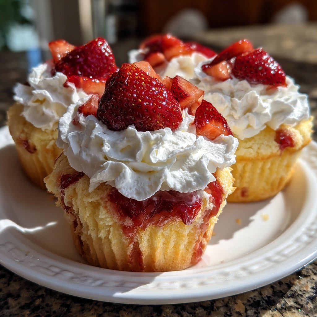 Fresh Strawberry Shortcake Cups