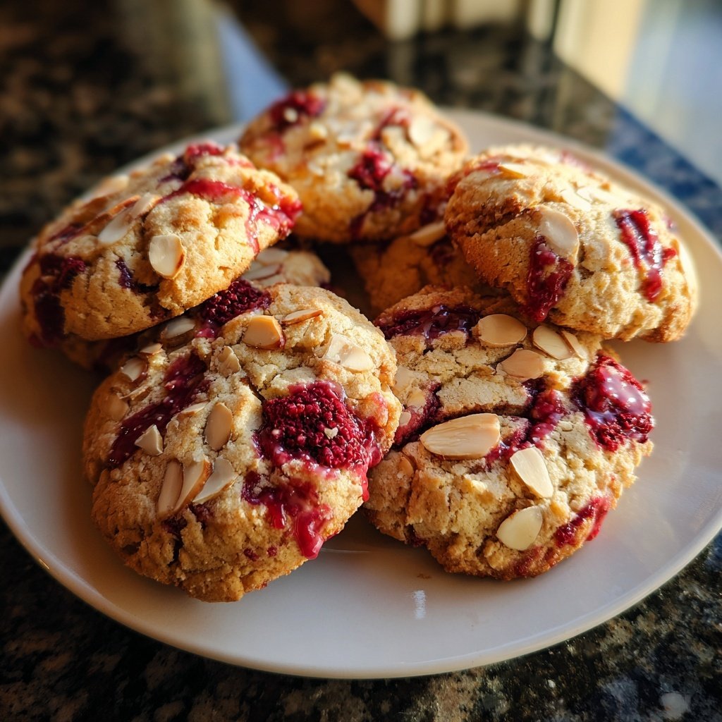 Valentines Treats Raspberry Almond Cookies