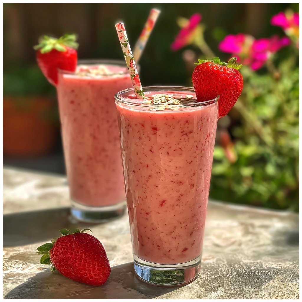 Strawberry Oatmeal Smoothie