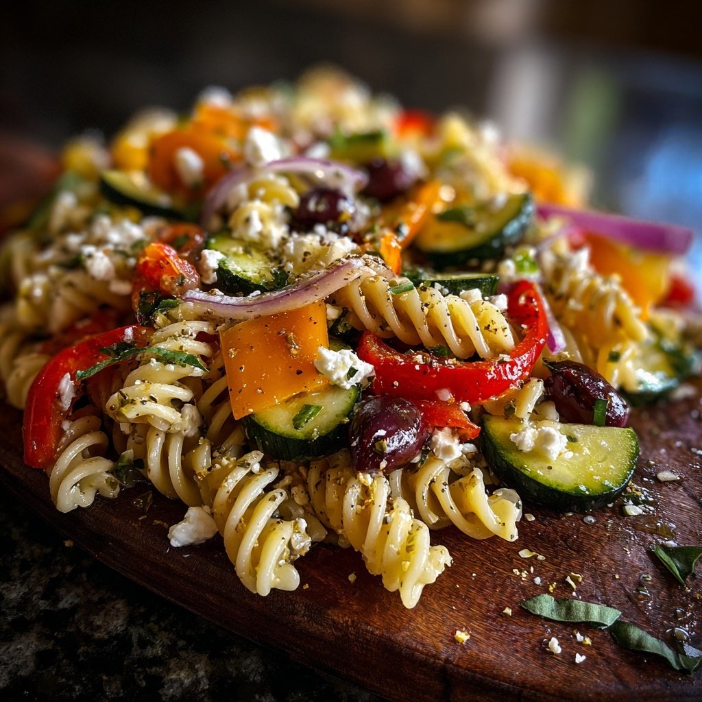 Mediterranean Pasta Salad With Herbs