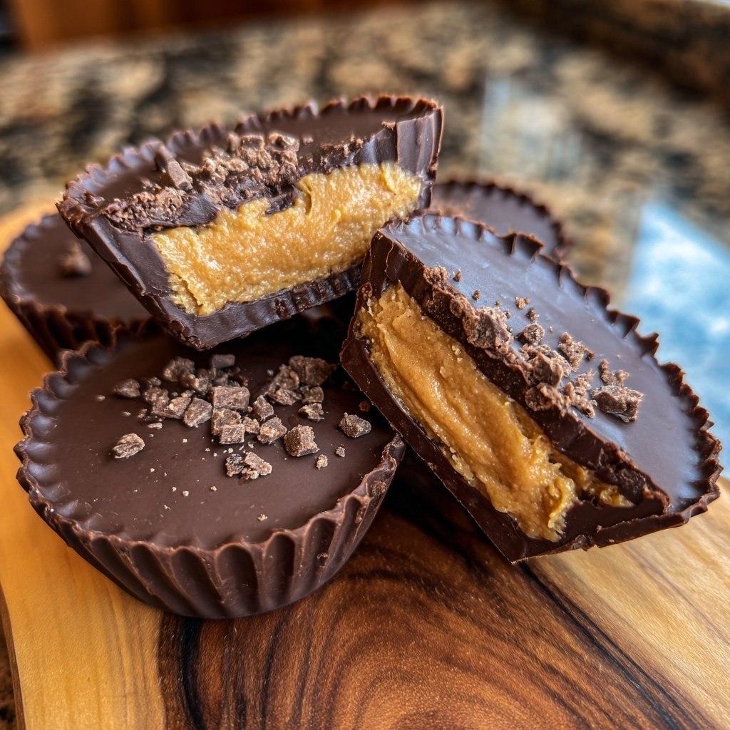 Homemade Peanut Butter Cups with Cashew Butter