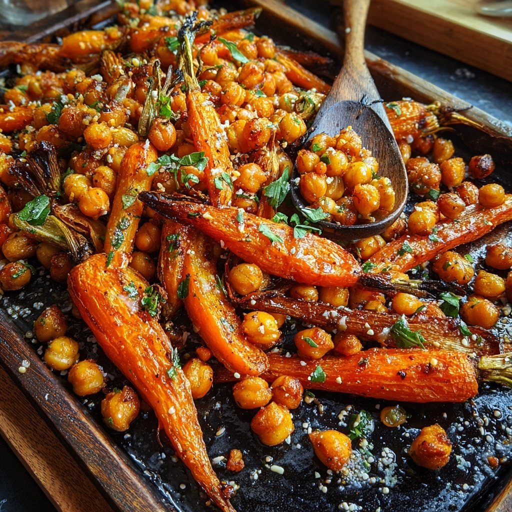 Honey Roasted Carrot Chickpea Tray